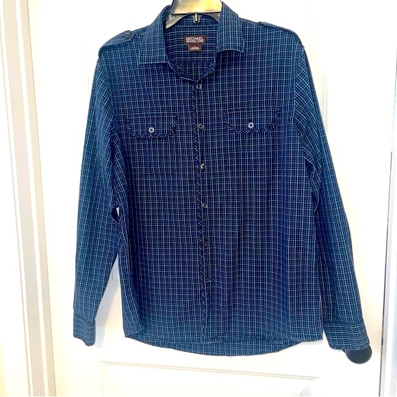 MICHAEL Michael Kors Other - MICHAEL KORS plaid long sleeves Dress Shirt Men Large